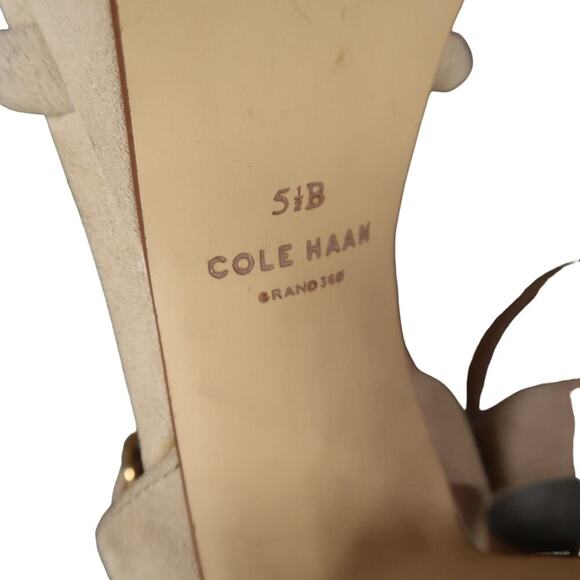 Cole Haan Shoes Womens 5.5 Sandal Pumps Platform Leather Ankle Strap Open Toe - Picture 14 of 16